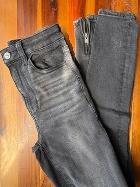 AMERICAN EAGLE TALL Next Level Stretch Black Wash Skinny Jeans